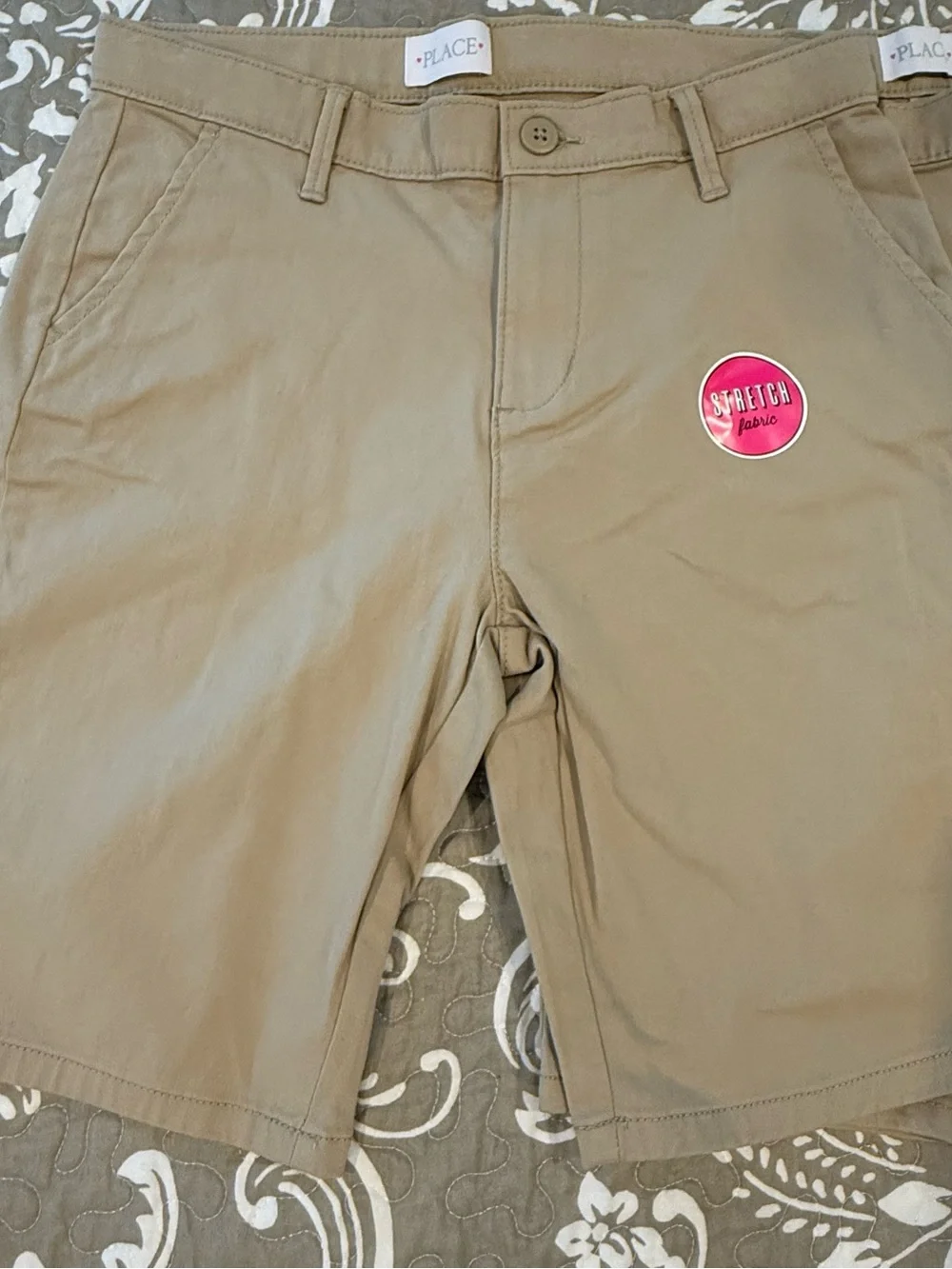 Children's Place Lot of 3 Girls' Khaki Shorts Size 14 Adjustable Waist